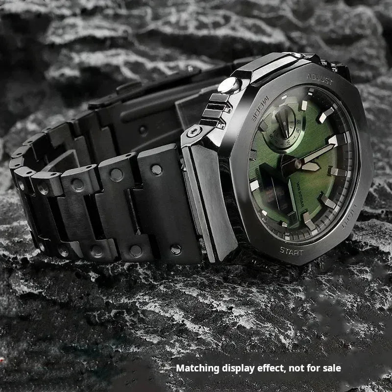 Stainless Steel Watch Band Compatible with GA-2100 / GA-2110 Series-ChronoCraft-Viva Timepiece