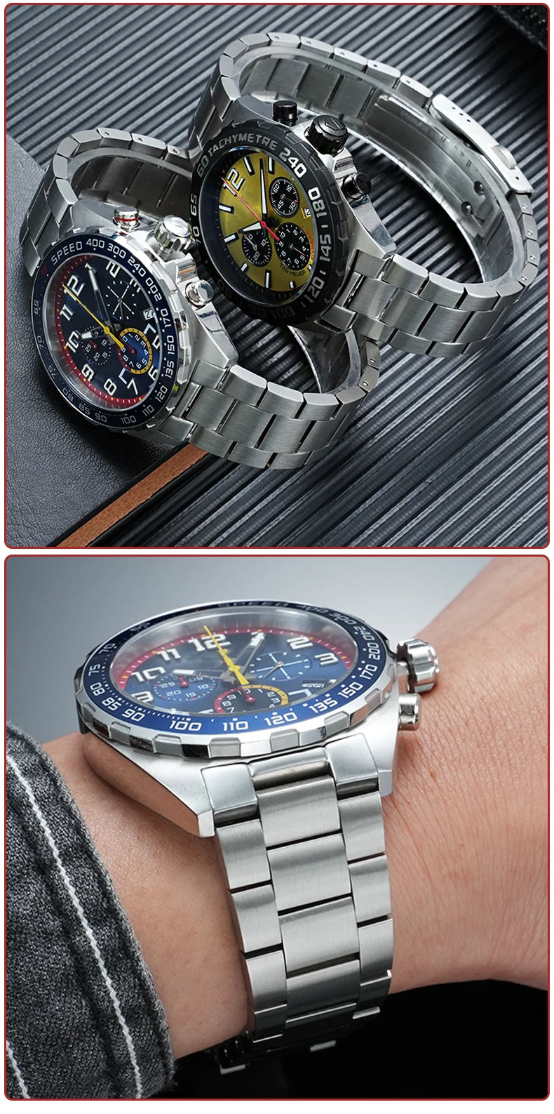 Stainless Steel Watch Bracelet 21.5mm – Compatible with TAG Heuer Formula 1 CAZ1010 CAZ1011
