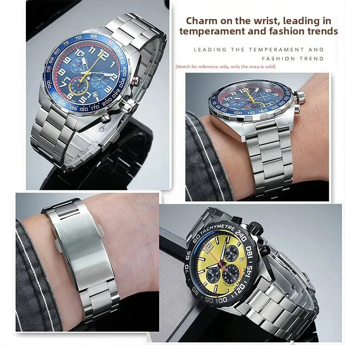 Stainless Steel Watch Bracelet 21.5mm – Compatible with TAG Heuer Formula 1 CAZ1010 CAZ1011