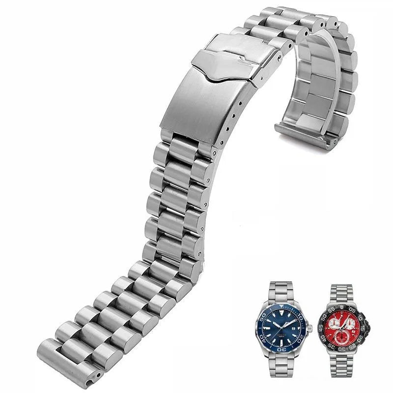 Stainless Steel Watch Bracelet Compatible with TAG Heuer – Sports Style-ChronoCraft-Viva Timepiece