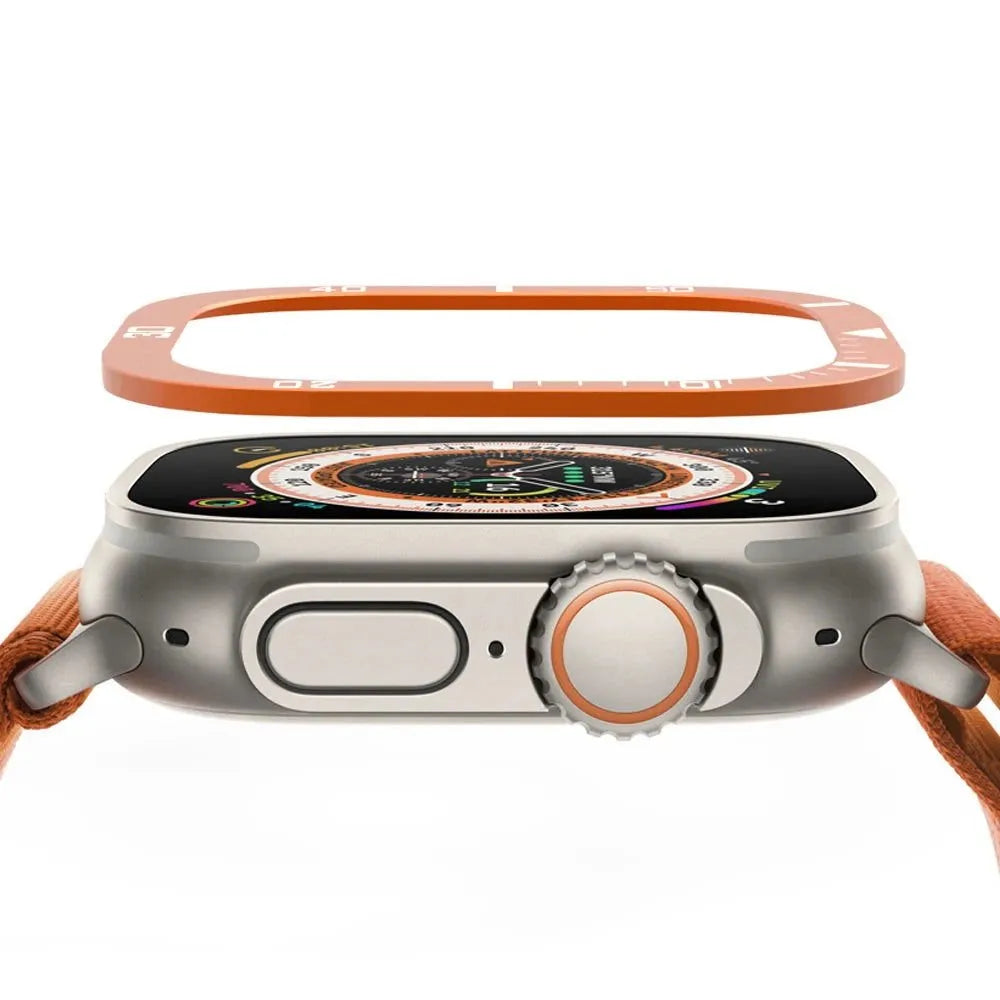 Tempered Glass Protective Bezel Frame for Apple Watch Ultra – 49mm Metal Cover-Tivra-Viva Timepiece