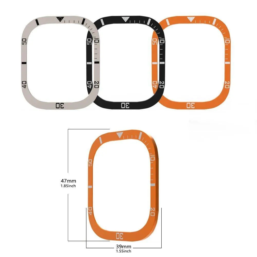 Tempered Glass Protective Bezel Frame for Apple Watch Ultra – 49mm Metal Cover-Tivra-Viva Timepiece