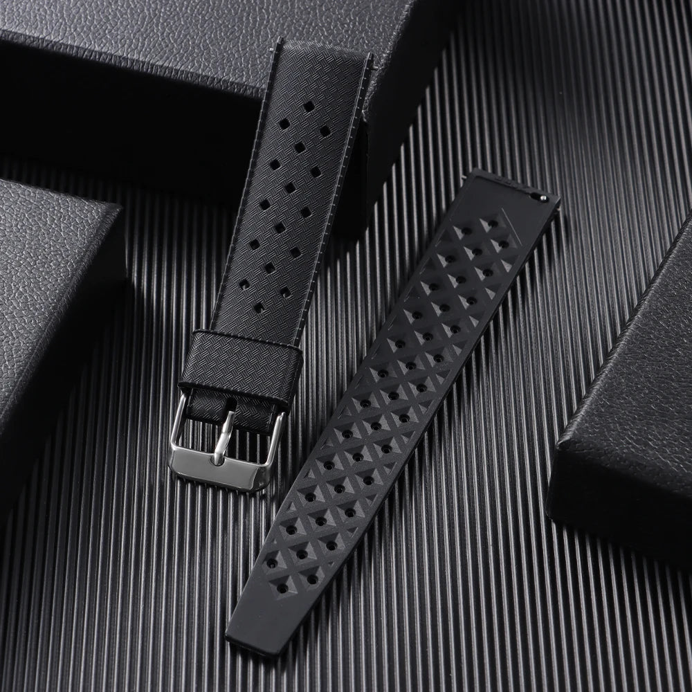 Tropical Silicone Rubber Watch Strap – Quick Release, 20mm / 22mm-VivaStraps-Viva Timepiece