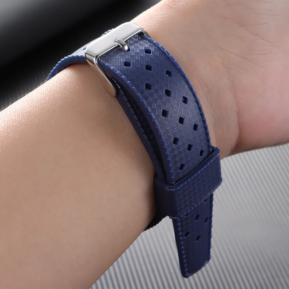 Tropical Silicone Rubber Watch Strap – Quick Release, 20mm / 22mm-VivaStraps-Viva Timepiece