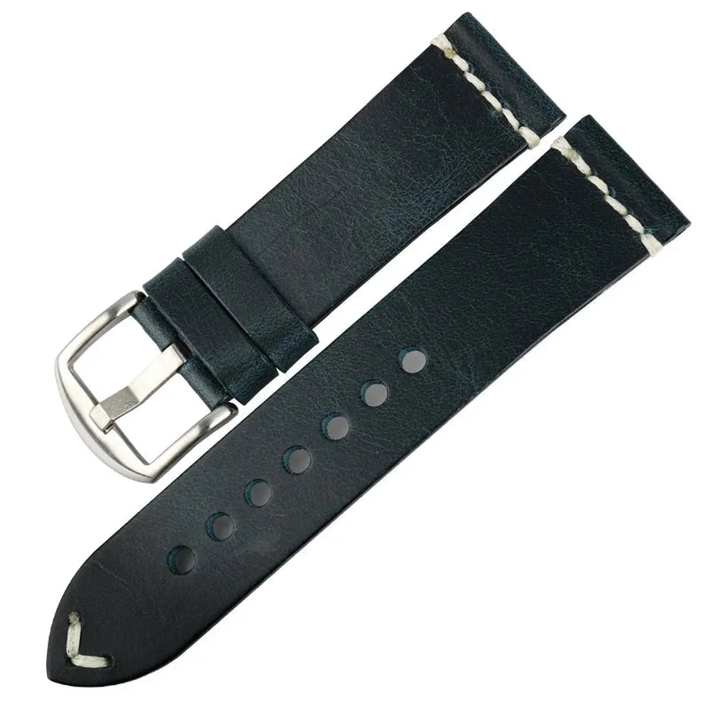 Vintage Oil Wax Cow Leather Watch Strap for Traditional Watches (20mm / 22mm / 24mm)-VivaStraps-Viva Timepiece