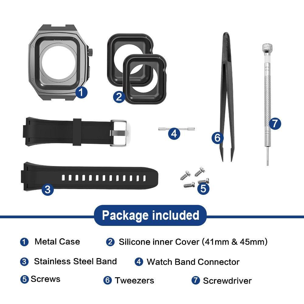 Bocchino 4 Screws Metal Apple Watch Cases Viva Timepiece