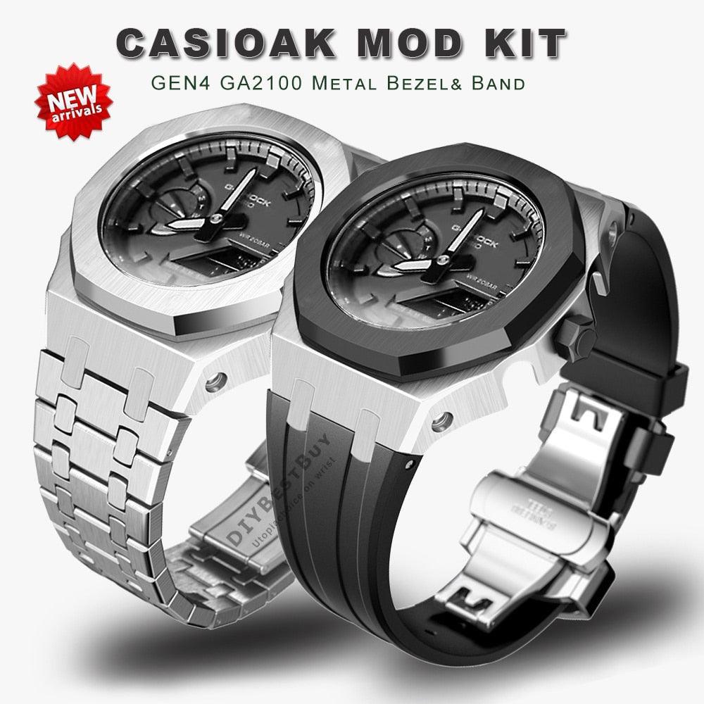 Casioak GEN4 Metal Bezel Mod Kit For GA2100-2110, GA-B2100 Viva Timepiece