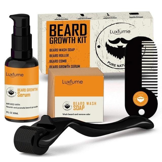 Luxfume Men Beard Roller Growth Kit Serum Viva Timepiece
