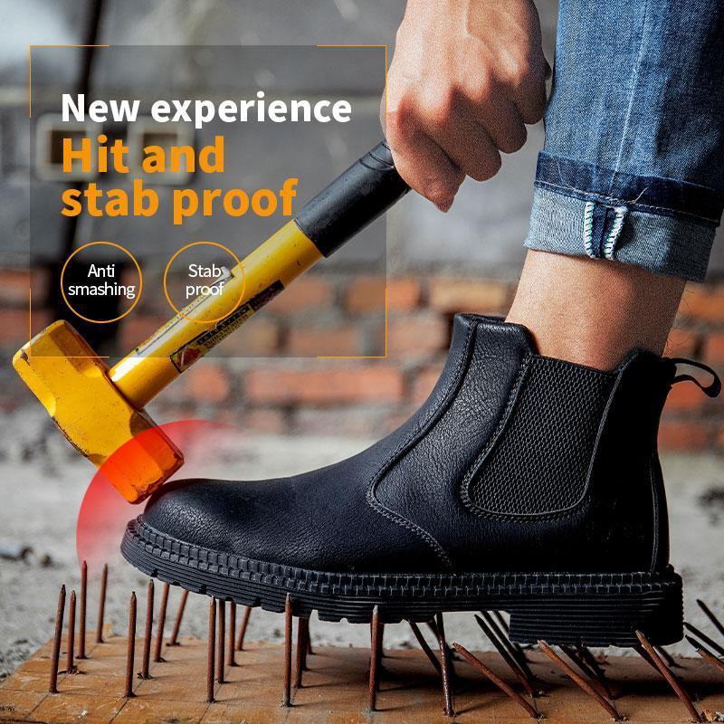 The Benton Leather Lightweight Slip On Safety Shoes Viva Timepiece