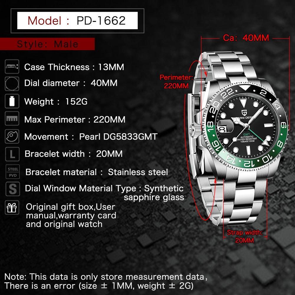 Pagani Design GMT Master II Sprite Left Handed Viva Timepiece