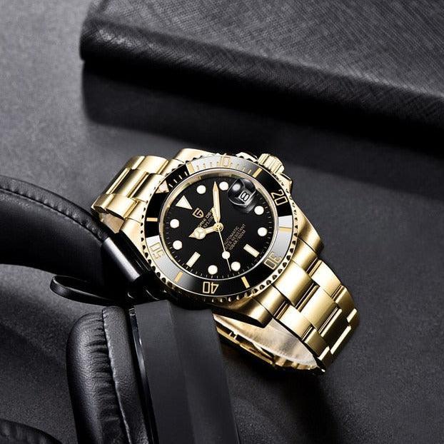 Pagani Design Yellow Gold Submariner Date Homage Watches - Watches - Automatic, Ceramic, men - Viva Timepiece