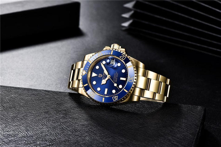 Pagani Design Yellow Gold Submariner Date Homage Watches Viva Timepiece